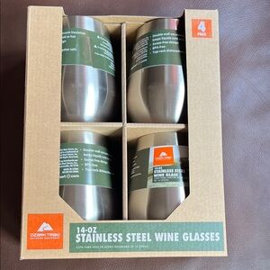 Ozark Trail 14 oz Stainless Steel Wine Tumblers - 4 Pack